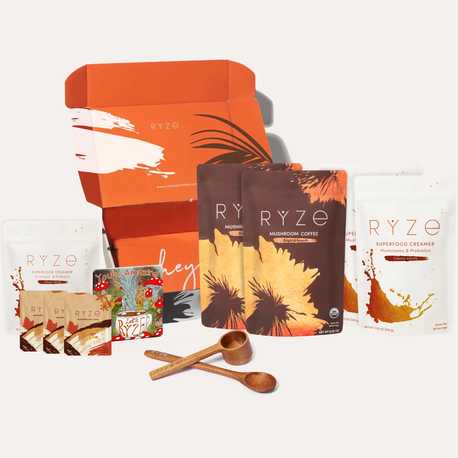 RYZE Lovers Gift Set: 2 Coffees + 2 Creamers