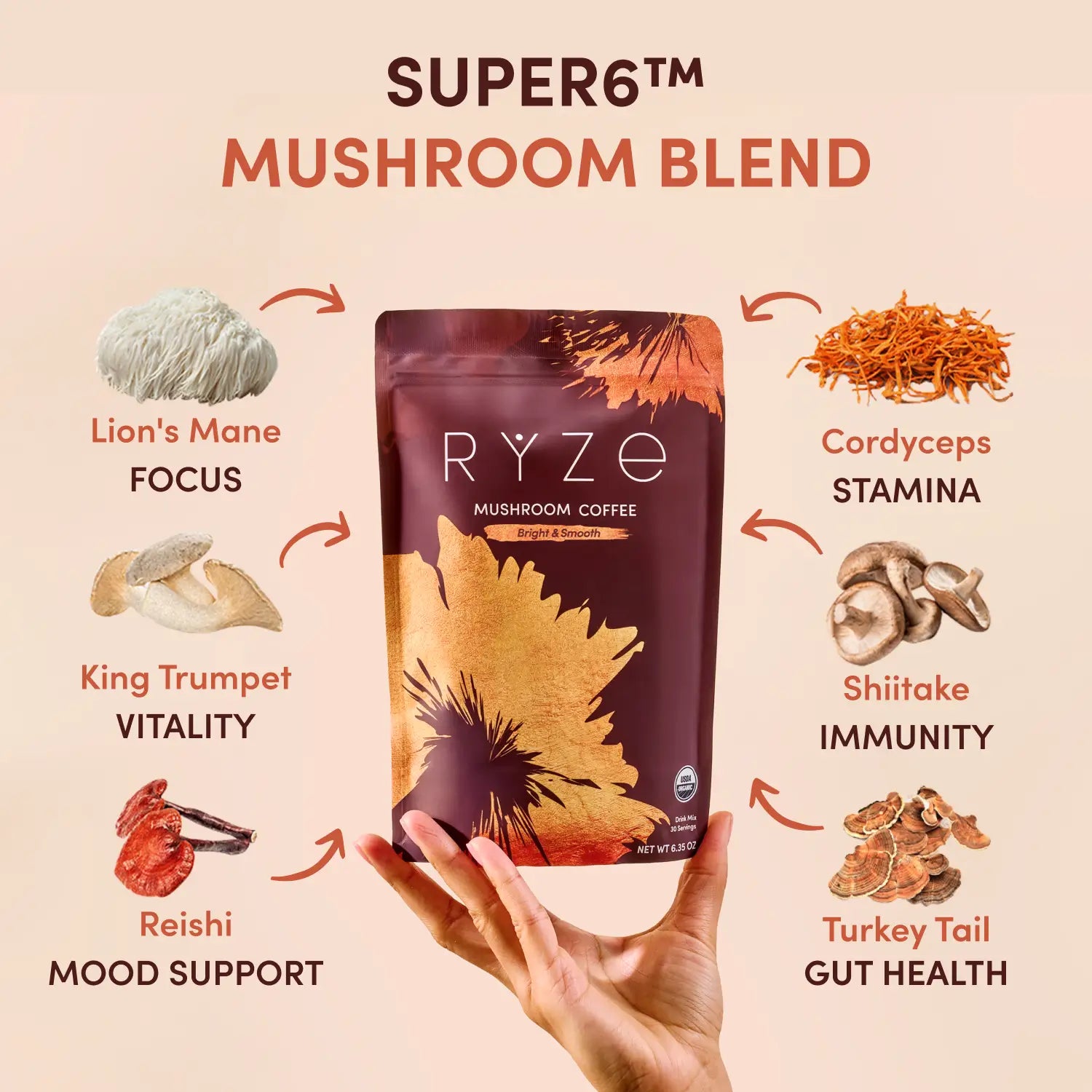 Mushroom Coffee Starter Kit ( 60 servings )